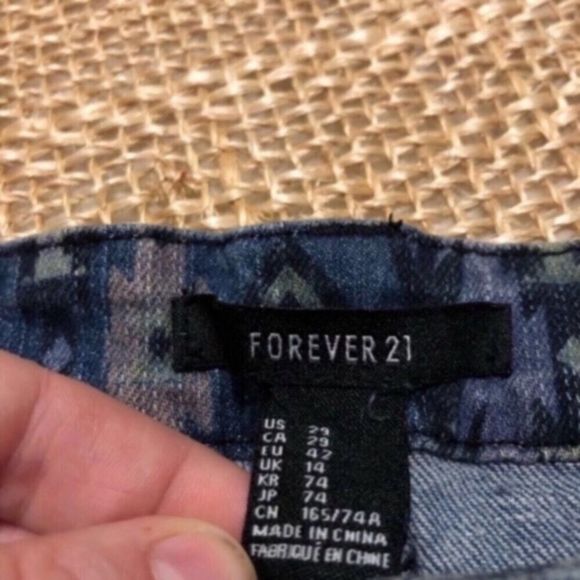 Tribal Southwestern Print Jean Shorts - Picture 3 of 7